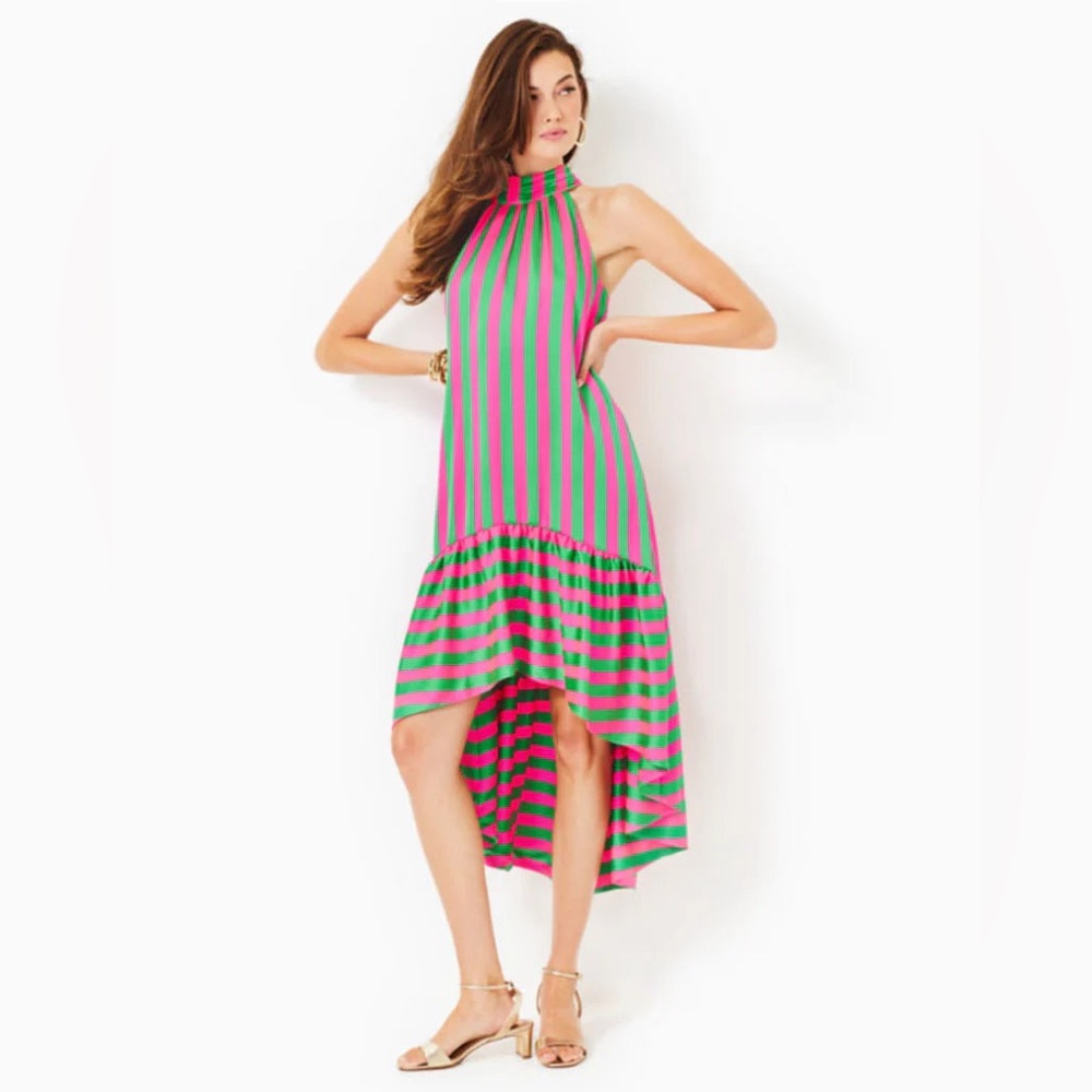 Lilly Pulitzer Steph High-Low Halter Midi Dress
